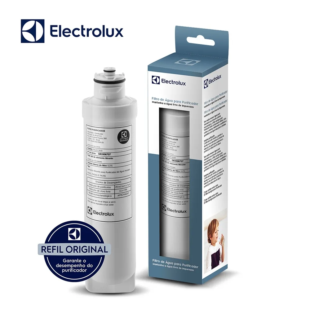 Kit 3 Filtros/Refis ORIGINAIS para Purificador de Água PA21G / PA26G / PA31G Electrolux