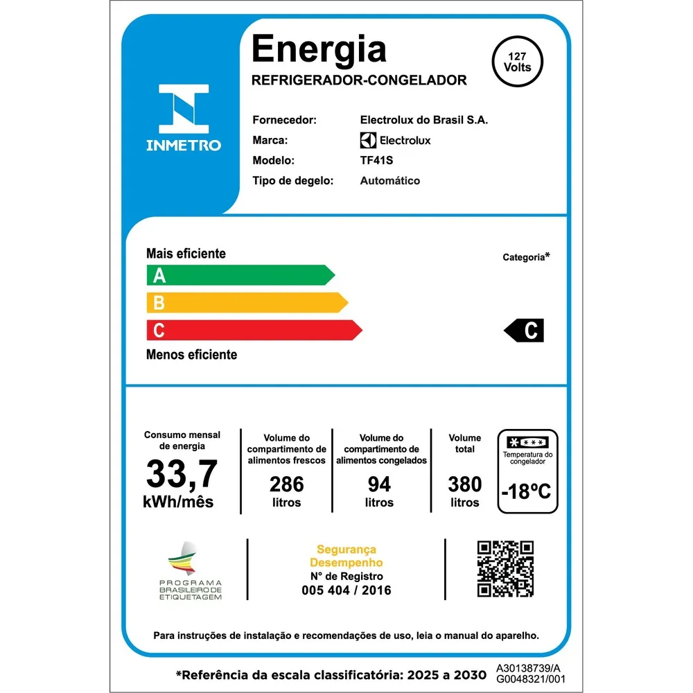 Geladeira Electrolux Frost Free 380L AutoSense Duplex Inox Look (TF41S)