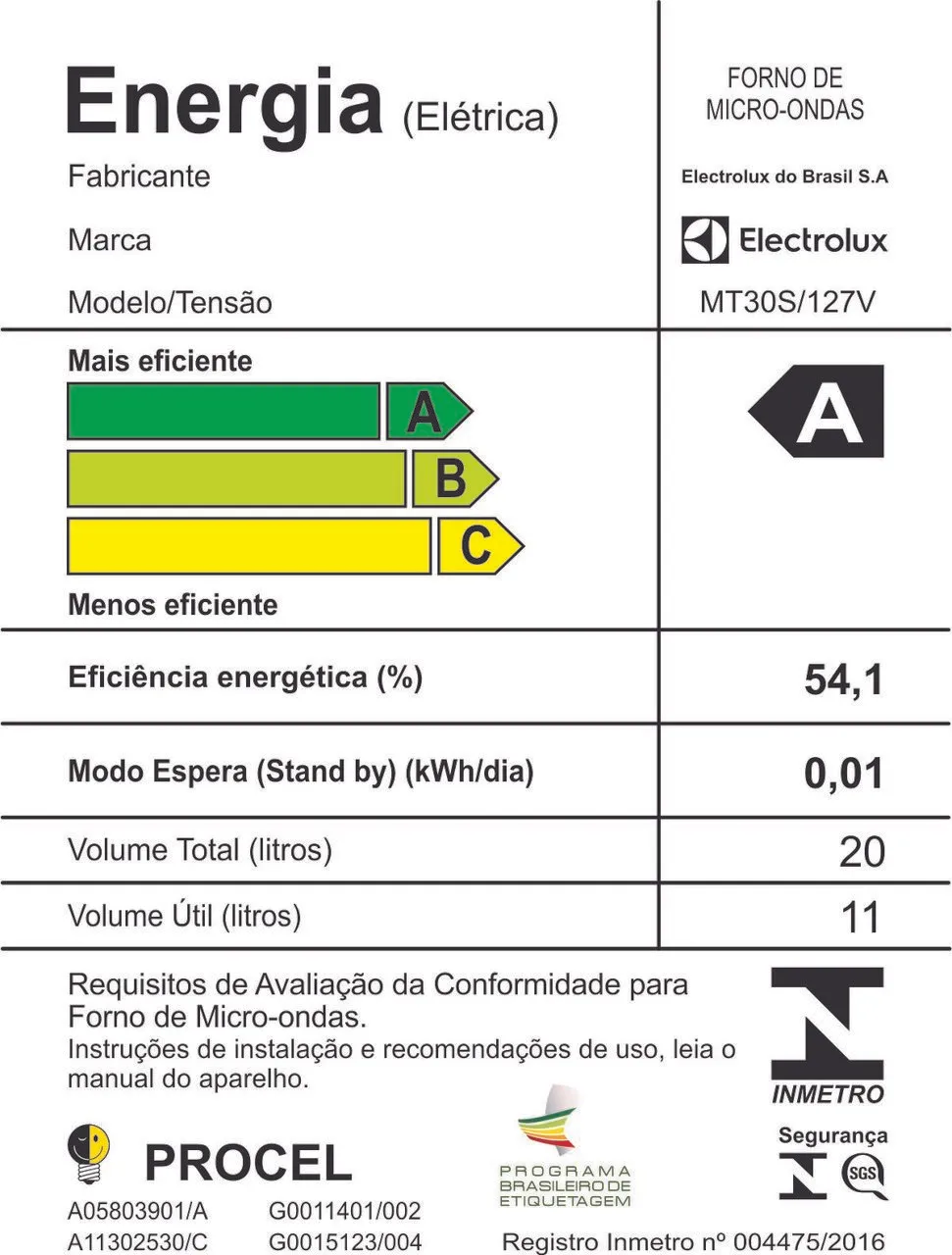 Micro-ondas Electrolux 20L cor Inox Espelhado com Função Tira Odor (MT30S)