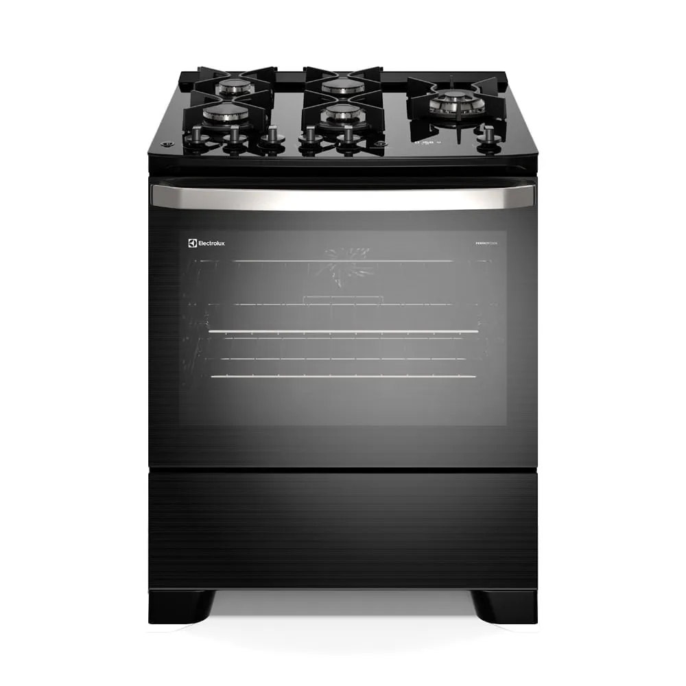 Fogão 5 bocas Electrolux Preto Experience Mesa de Vidro, Grill e PerfectCook360 (FE5CB)