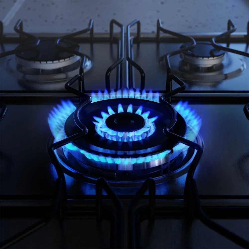 Fogão 5 bocas Electrolux Preto Experience Mesa de Vidro, 2 Fornos e PerfectCook360 (FE5DB)