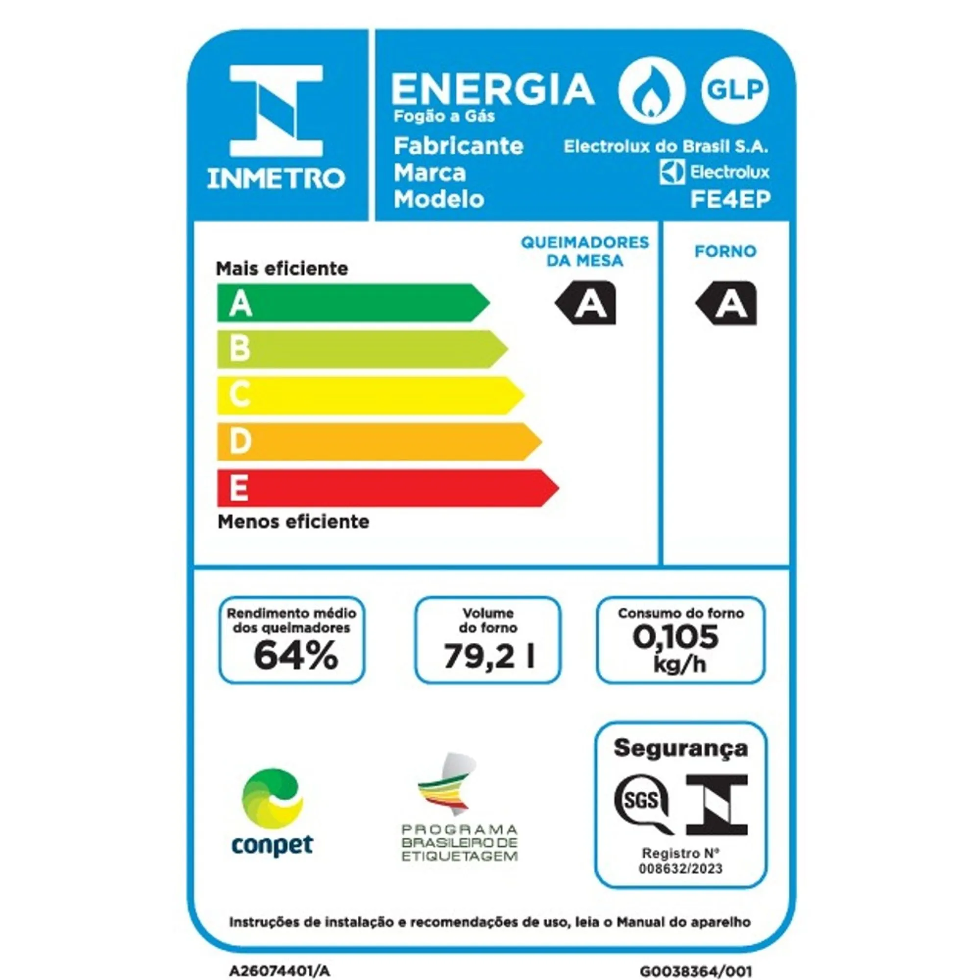Fogão de Embutir 4 bocas Electrolux Preto Experience Mesa Vidro, Grill e VaporBake (FE4EP)
