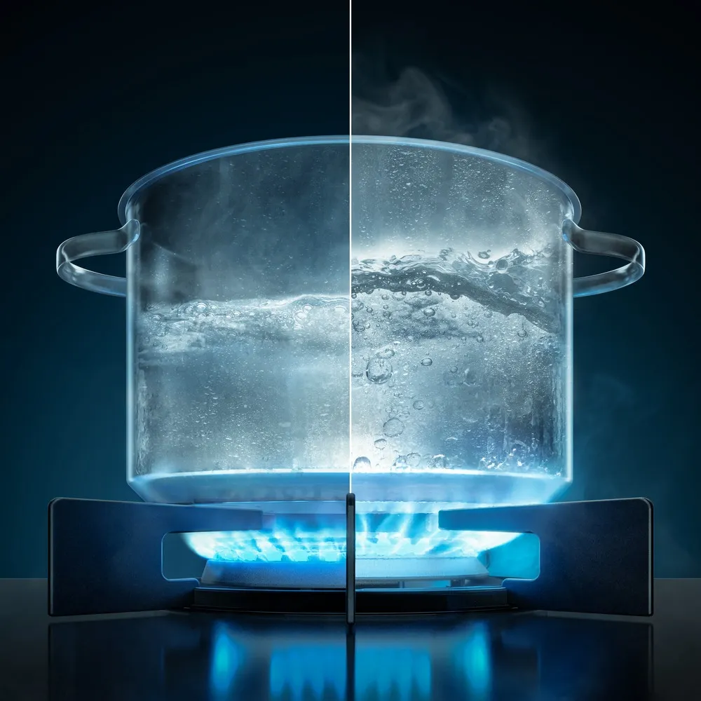 Fogão 4 bocas Electrolux Cinza Experience com Mesa de Vidro, Duplo Forno e PerfectCook360 (FE4DC)