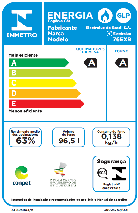 Fogão 5 Bocas de Embutir Electrolux Prata com Grill e Timer Digital (76EXR)