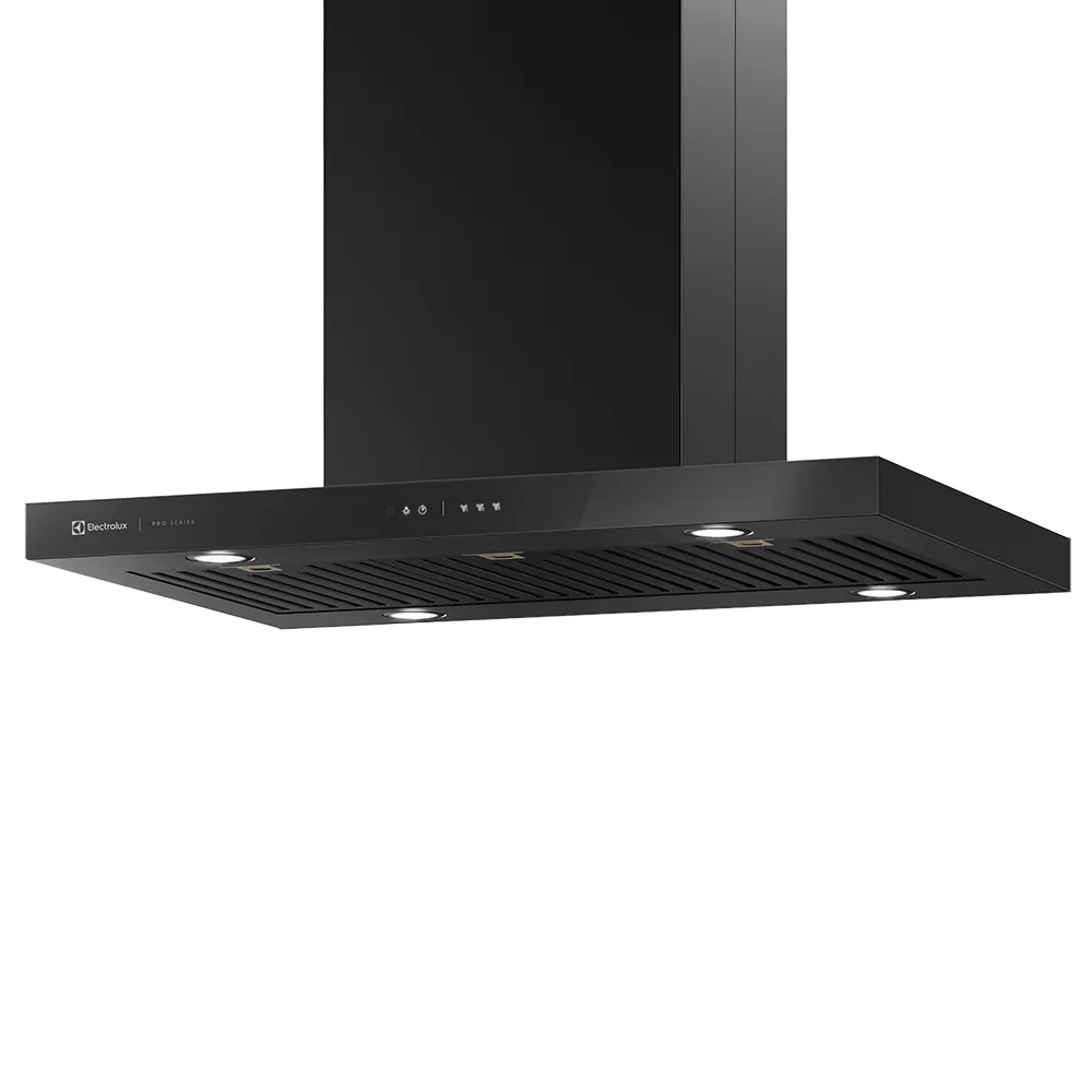 Coifa de Ilha Electrolux 90cm Preta Pro Series com Painel Touch e Filtro Baffle (90CIV)