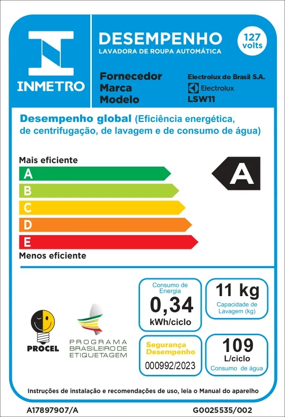 Lava e Seca Electrolux 11Kg Inox Perfect Care Inverter com Água Quente/Vapor (LSW11)