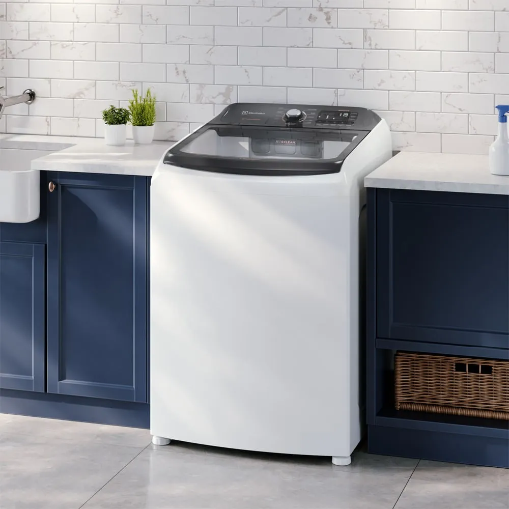 Máquina de Lavar 15kg Electrolux Premium Care com Cesto Inox. Jet&Clean e Time Control (LEC15)