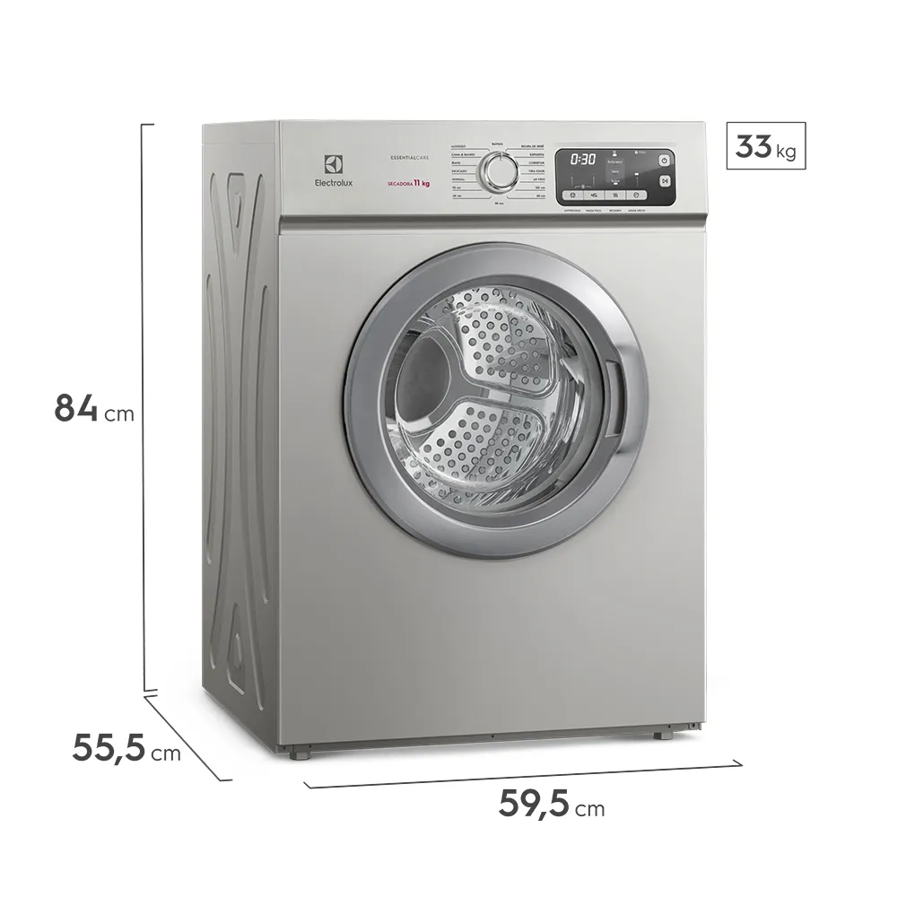 Secadora de Roupas Electrolux 11Kg Cor Inox Essential Care com Função Antirrugas (STH11)