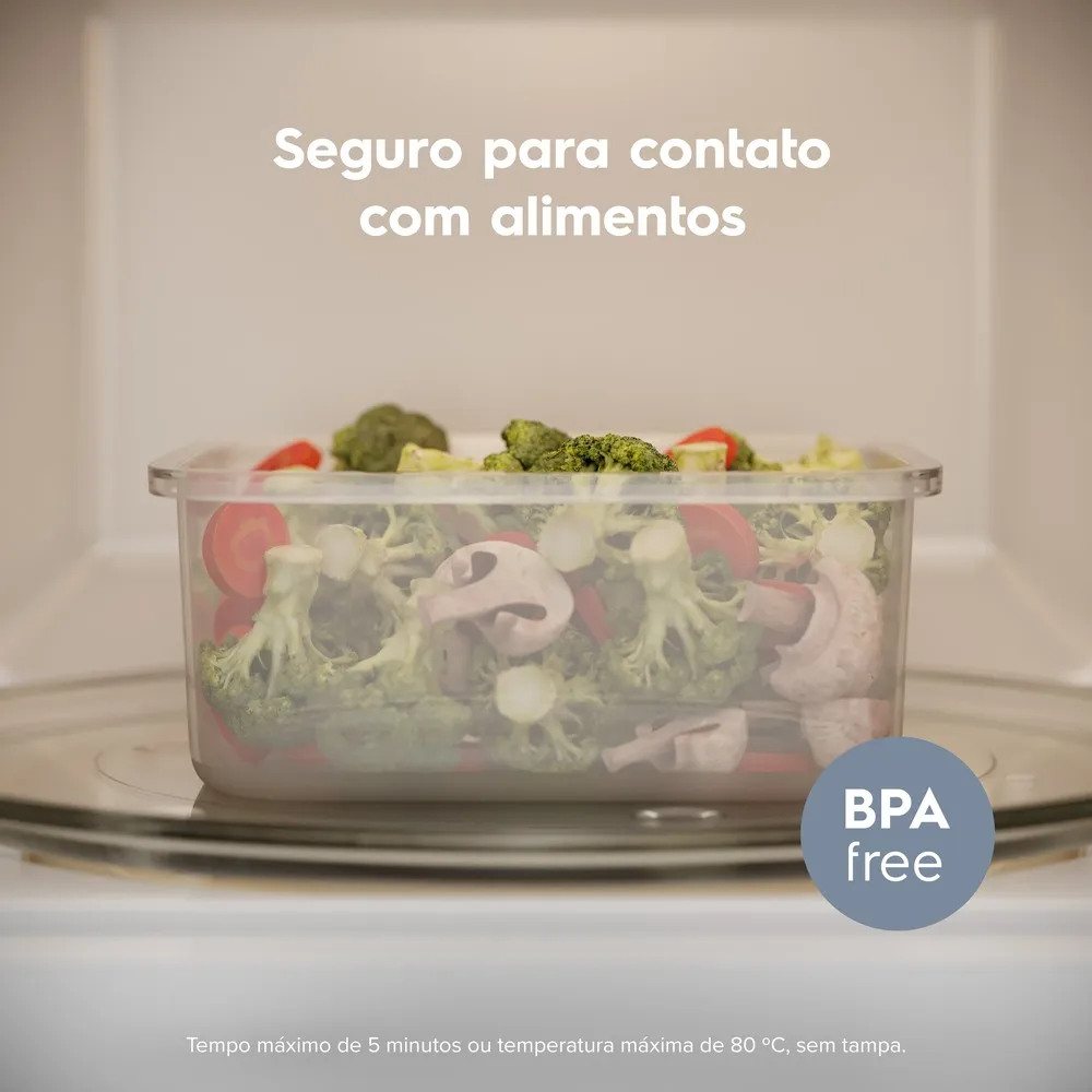 Kit Marmiteira Lunch Box Electrolux Plástico Cinza Resistente a Temperatura