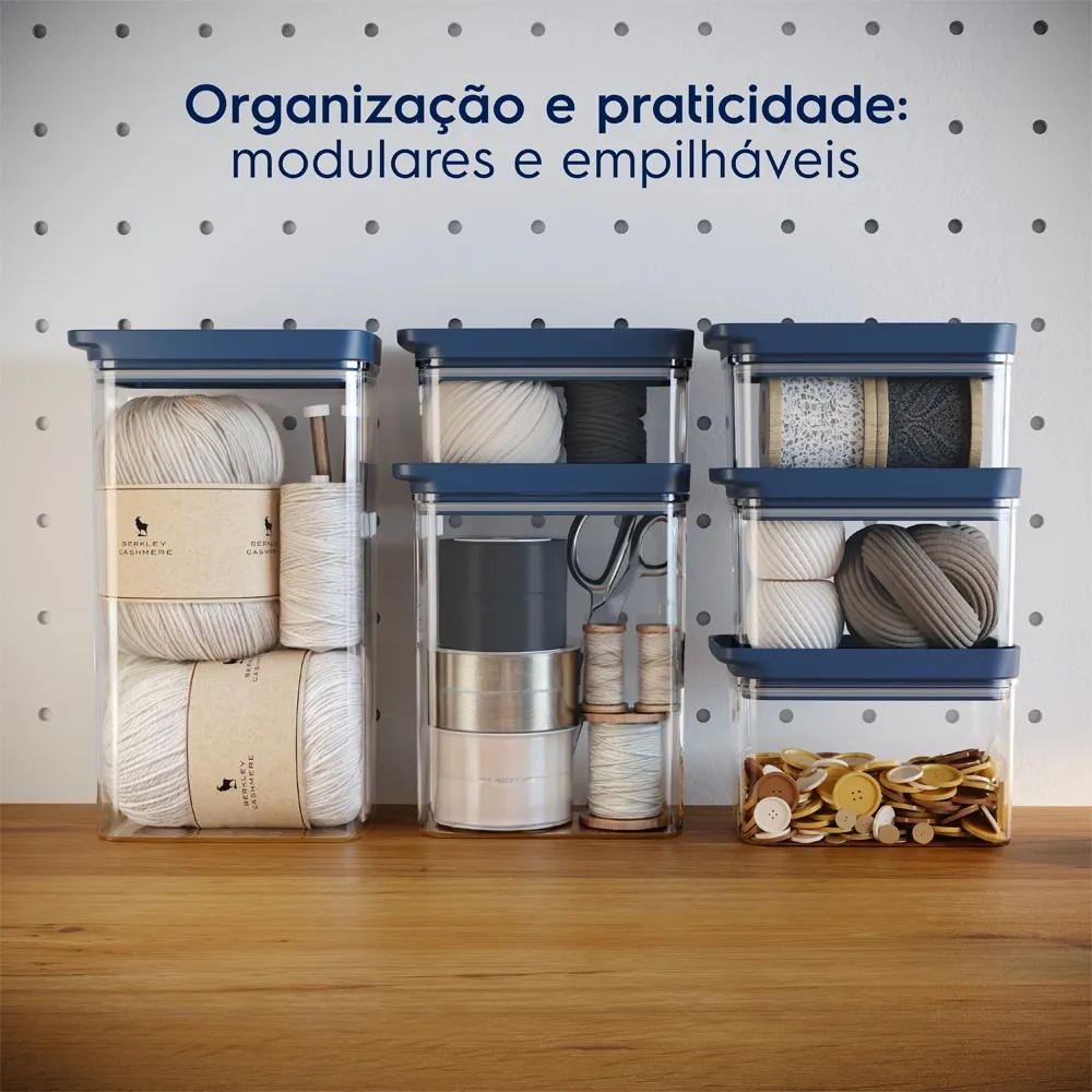 Pote Hermético Organizador Electrolux Experience Empilhável Modular 1,75L