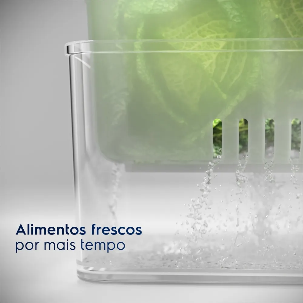 Kit Organizadores de Geladeira Electrolux Experience 3 Un Empilhável Modular com Escorredor